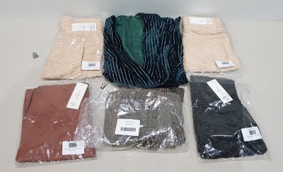 50 X BRAND NEW MIXED CLOTHING LOT CONTAINING - GEORGIA DRESS - VERA AND LUCY DRESS - ALLYSON PENCIL DRESS - FOREVA YOUNG DRESS - NB AVENUE TWEED BLAZER ETC IN VARIOUS SIZES IN 2 TRAYS