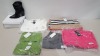 45 X BRAND NEW MIXED CLOTHING LOT CONTAINING MOCHY DENIM SHORTS - MILLENIUM JUMPERS - ATTENTIF BLAZERS - INSTA GIRL SEQUIN FLARES - FOREVA YOUNG DRESSES ETC IN VARIOUS SIZES IN 4 TRAYS