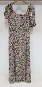 18 X BRAND NEW DOROTHY PERKINS PETITE FLORAL PRINT DRESSES IN SIZE 16