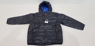 37 X BRAND NEW GEORGE BLACK PUFFER COATS SIZES 5-6 AND 10-11 YEARS IN 2 TRAYS