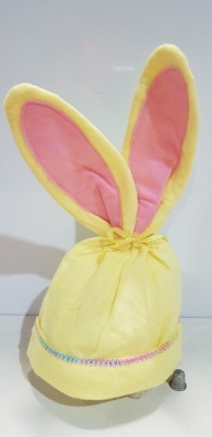 150 X BRAND NEW YELLOW EASTER RABBIT HATS IN 1 BOX