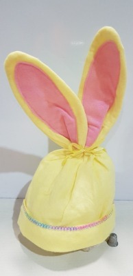 150 X BRAND NEW YELLOW EASTER RABBIT HATS IN 1 BOX