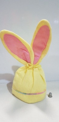 150 X BRAND NEW YELLOW EASTER RABBIT HATS IN 1 BOX