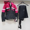 1 X BRAND NEW NEVICA MERIBEL SKI SET (JACKET AND PANTS) IN PINK AND BLACK, SIZE SMALL (10) RRP £219.99