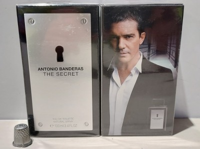 12 X BRAND NEW ANTONIO BANDERAS THE SECRET EAU DE TOILETTE NATURAL SPRAY - 100ML - 3.4FL OZ