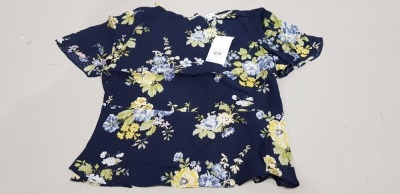 35 X BRAND NEW PEPE JEANS BONNIE ROSE FLUTE SLEEVE TOPS - IN FORAL PRINT IN VARIOUS SIZES TO INCLUDE UK 6 / 8 / 10 / 12 ) - PICK LOOSE