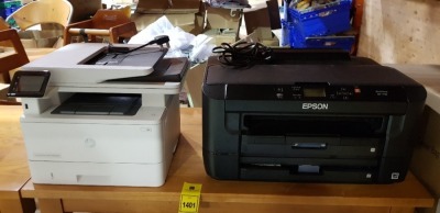 2 PIECE MIXED LOT CONTAINING 1X HP LASERJET PRO MFPM426FDW PRINTER 1X EPSON WORKFORCE WF-7110 PRINTER