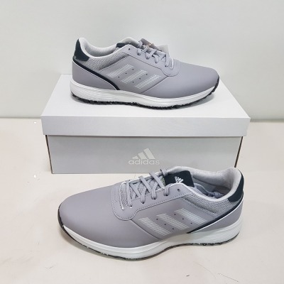 5 X BRAND NEW BOXED ADIDAS GOLF TRAINERS IN GREY / BLACK ALL IN SIZE UK 8 ( GZ3884)