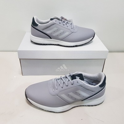 5 X BRAND NEW BOXED ADIDAS GOLF TRAINERS IN GREY / BLACK ALL IN SIZE UK 8 ( GZ3884)