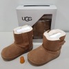 12 X BRAND NEW BOXED BABY FAUX FUR KEELAN UGG BOOTS IN BROWN - ALL IN SIZE BABYS 12- 18 MONTHS ( 4 ) - IN 1 BOX