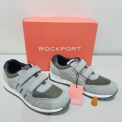 8 X BRAND NEW BOXED ROCKPORT ARBOR TRAINERS IN GREY -ALL SIZE CHILD UK 13