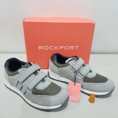 8 X BRAND NEW BOXED ROCKPORT ARBOR TRAINERS IN GREY -ALL SIZE CHILD UK 10