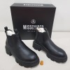 15 X BRAND NEW MISSGUIDED BLACK FAUX LEATHER CHUNKY DOUBLE TAB CHELSEA BOOTS IN SIZE 5 - RRP-£45.00 TOTAL RRP-£675.00