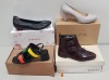 11 X PIECE MIXED BRAND NEW FOOTWEAR LOT CONTAINING - RAVEL BORDO BRUSH OFF LEATHER BOOTS - UNISA FULL LEATHER HIGH HEELS - 2 X UNISA PALADIUM HIGH HEELS - PETER KAISER SUEDE ANKLE BOOTS - PAULA URBAN WEDGE SANDALS ETC