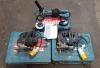 3 X MIXED MAKITA TOOL LOT CONTAINING 2 X MAKITA JIGSAWS 110V 720 WATT 1X MAKITA ANGEL GRINDER MN GA403OR ALL WITH CARRY CASES (ITEMS UNTESTED)