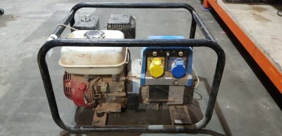 1 X HONDA GX160 5.5 GENERATOR (UNTESTED) WITH FULL TANK OF FUEL (COLLECT IN PERSON ONLY)