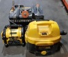 3 PIECE MIXED DEWALT LOT CONTAINING 1 X DEWALT RADIO - 1 X DEWALT 115V HOOVER -1 X DEWALT TOOL BOX WITH VARIOUS TOOLS