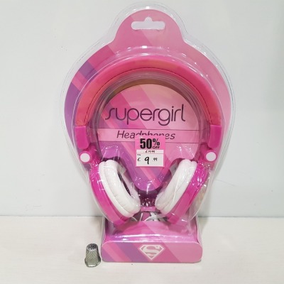 30 X BRAND NEW SUPER GIRL CUSHIONED HEADPHONES