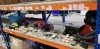 200 + PIECE MIXED KITCHEN HARDWARE I.E CUPBOARD HANDLES - NUMATIC HOOVER - ROBERT POLY TIMBER FRAMING BOAT BUILDERS SLICK - G CLAMPS - VARIOUS DRILL BITS PLASTIC TUBS ETC ETC ON 2 SHELVES - 2