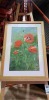 1 X ORIGINAL ORANGE POPPIES PAINTING IN FRAME ( SIGNED BY ARTIST : ANN LIMBERT )