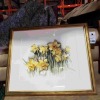 1 X ORIGNIAL YELLOW DAFFODIL PAINTING - IN FRAME ( SIGNED BY ARTIST : I.TAYLOR )