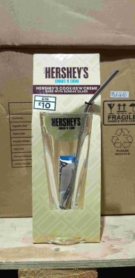 96 SETS OF BRAND NEW HERCHEYS COOKIES AND CRÈME BARS WITH SUNDAE GLASS WITH METAL STRAW ( BBE : 22/03/2023) - IN 16 BOXES