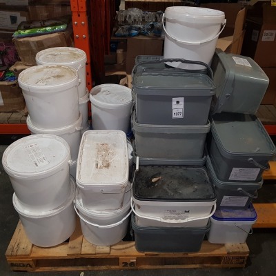 MIXED LOT TO INCLUDE - 16X PRYSMIAN 2 PART LDPU RESIN KIT- USDE BY- (MARCH 2024) (AUG2024) 14X RAPID 6.5L COMPOUND AGENT - RAPID-44-D650-14 - BB- 02/2024 ETC