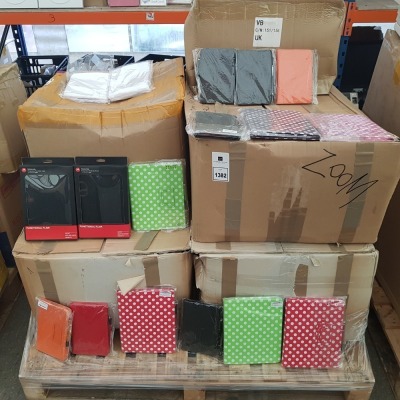 2000+ FULL BAY MIXED LOT CONTAINING MOTOROLA CASES GADGET BOX IPAD COVERS IN VARIOUS STY;ES AND SIZES - GADGET BOX TABLET COVERS ETC