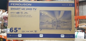 1 X FERGUSON SMART 4K UHD 65 INCH TV SN-PD022200338 (FACTORY REFURBISHED)