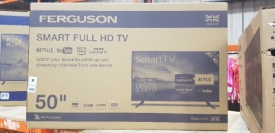 1 X FERGUSON SMART 4K 50 INCH UHD TV SN-F50RTS (FACTORY REFURBISHED)