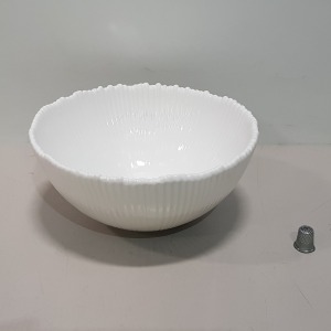 60 X BRAND NEW THE VINTAGE GARDEN ROOM WHITE CERAMIC BOWLS - SIZE- 20CM X 9CM - IN 5 BOXES