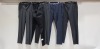 5 X BRAND NEW MIXED SUIT TROUSERS LOT TO INCLUDE 2 X BEN SHERMAN DARK GREY - SIZE 32 1 X UNBRANDED BLACK - SIZE 50 1 X HUGO BOSS NAVY BLUE - SIZE 36 1 X BEN SHERMAN DARK GREY - SIZE 32