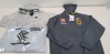 7 X BRAND NEW MIXED SPORTSWEAR LOT TO INCLUDE CASTORE OFFICIAL RANGERS MATCHDAY WEATSHIRT - IN GREY / CASTORE TRAVEL HOODIE IN GREY - ALL IN SIZE XL