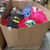 FULL PALLET OF VARIOUS CLOTHING CONTAINING OUI T-SHIRTS / STYLE PLUS MIDI DRESS / URBAN DIVA ONESIE / BATMAN SWEATERS / PULSE KNITTED JUMPER / NOUVELLE ONESIES / RED WAIST BELTED COATS - ETC - ALL IN VARIOUS STYLES AND SIZES