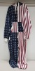 10 X BRAND NEW UNISEX ONESIE - AMERICA FLAG PRINT - STARS AND STRIPES - OFF WHITE COLOUR - ALL IN SIZE 4 XL ( RRP £ 39.99 PP - TOTAL RRP £ 399.90 )