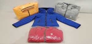 30 X BRAND NEW UNBRANDED JACKETS IN VARIOUS COLOURS TO INCLUDE RED / YELLOW / GREEN / GREY - IN VARIOUS SIZES TO INCLUDE SIZE S / M / L / XL