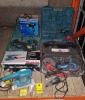 6 PIECE MIXED TOOL LOT CONTAINING 1 X MAKITA DRILL (6270D) - INCLUDES BATTERY / 1 X MAKITA ( FS2500) DRY WALL SCREW GUN / 1 X MAKITA (BO3700) FINISHING SANDER / 1 X PARKSIDE ANGLE GRINDER WITH VARIOUS DISC - NO BATTERY NO CHARGER AND 1 X DREMEL ENGRAVER