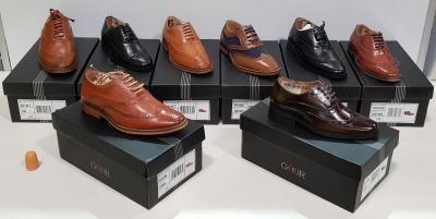 8 X BRAND NEW CHENGBO GOOR LEATHER BROGUES IN TAN - BROWN AND BLACK IN VARIOUS SIZES