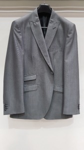 10 X EX HIRE TORRE SUIT JACKETS IN SILVER IN VARIOUS SIZES I.E 42L-34S-38R-- ETC