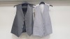 15 X EX HIRE TORRE AND HEIRLOOM WAIST COATS - IN CHARCOAL AND GREY - IN VARIOUS SIZES I.E -42R - 44R- 38R ETC