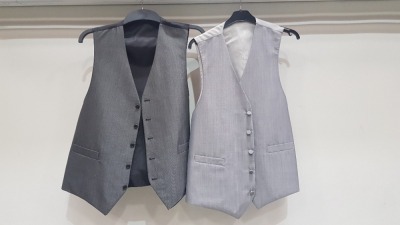 15 X EX HIRE TORRE AND HEIRLOOM WAIST COATS - IN CHARCOAL AND GREY - IN VARIOUS SIZES I.E -42R - 44R- 38R ETC