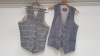 15 X EX HIRE HEIRLOOM WAIST COATS - IN GREY TWEED IN VARIOUS SIZES I.E -38 - 48 - 26 ETC