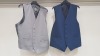 15 X EX HIRE HEIRLOOM WAIST COATS - IN GREY - ROYAL BLUE IN VARIOUS SIZES I.E -46 - 42R- 50 ETC