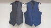 15 X EX HIRE TORRE WAIST COATS IN CHARCOAL AND ROYAL BLUE IN VARIOUS SIZES I.E 50R- 44R- 40R - ETC