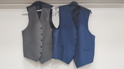 15 X EX HIRE TORRE WAIST COATS IN CHARCOAL AND NAVY IN VARIOUS SIZES I.E 34R - 42R - 48R - ETC