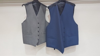 15 X EX HIRE TORRE WAIST COATS IN CHARCOAL AND NAVY IN VARIOUS SIZES I.E 34R - 50R - 42R - ETC