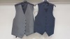 15 X EX HIRE TORRE WAIST COATS IN BLUE AND GREY IN VARIOUS SIZES I.E 50R- 44R - 46R - ETC