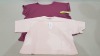 39 PCS OF BRAND NEW WOMENS RETAIL CLOTHING IE. 15 X GEORGE ACTIVE PLUM COLOURED T-SHIRTS (SIZE XS) RRP £10 PP TOTAL £150 PLUS 24 X BRAND NEW TOPSHOP PINK T-SHIRTS - (SIZE XS) - RRP £10.00 - TOTAL £240 GRAND TOTAL £390 - IN 2 TRAYS (NOT INC.)