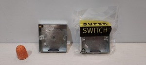 100 X BRAND NEW SUPER SWITCH 1G PLASTER DEPTH 16 MM METAL BOX ( SW63) - IN 1 BOX