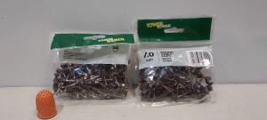 16,000 X BRAND NEW 7 MM ROUND CABLE CLIPS - ALL IN BROWN (IN BAGS OF 100 ) - IN 4 BOXES